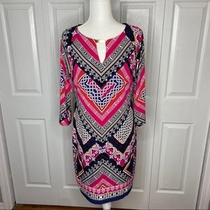 🔥SOLD🔥 Laundry by Shelli Segal Pattern Dress Pink Black S